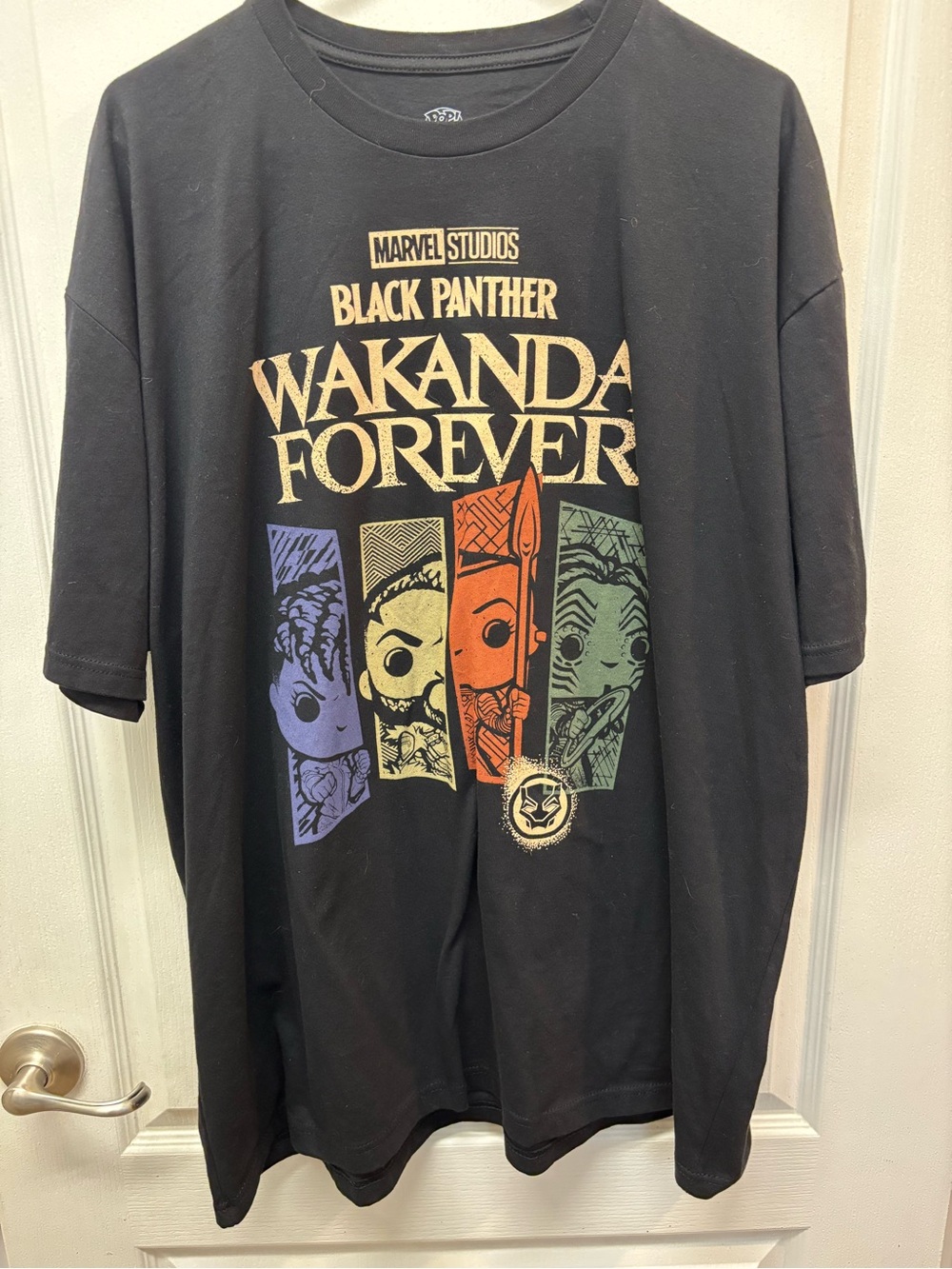 Funko Black Wakanda Forever Graphic Tee with Character Panels Size 3XL